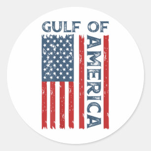 Golf von Amerika Funny America American Flag (auf Runder Aufkleber
