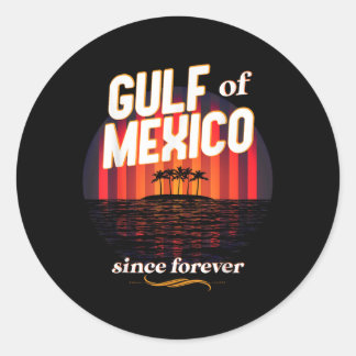 Golf von Amerika Funny Golf von Mexiko Flag Karte Runder Aufkleber