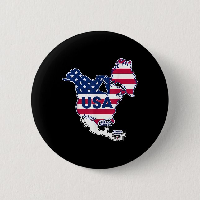 Golf von Amerika Funny Golf von Mexiko Flagge der  Button (Vorderseite)