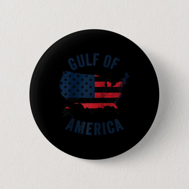 Golf von Amerika Funny Golf von Mexiko Flagge der  Button (Vorderseite)