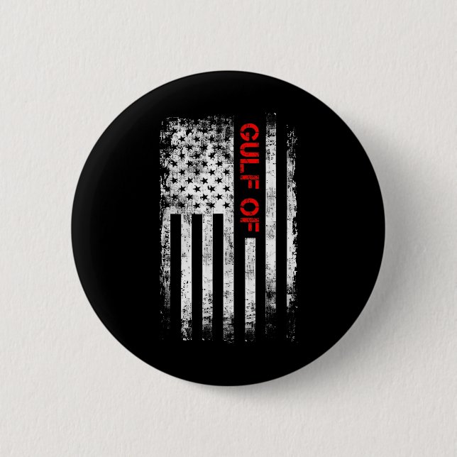Golf von Amerika Funny Golf von Mexiko Flagge der  Button (Vorderseite)