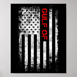 Golf von Amerika Funny Golf von Mexiko Flagge der  Poster