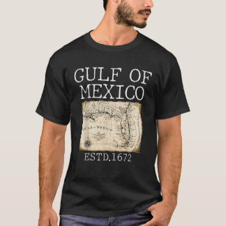 Golf von Amerika Funny Gulf of Mexico Flag Karte T-Shirt