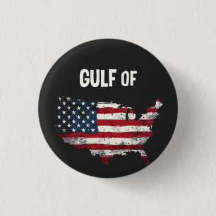 Golf von Amerika Funny Trump USA Map Flag Button