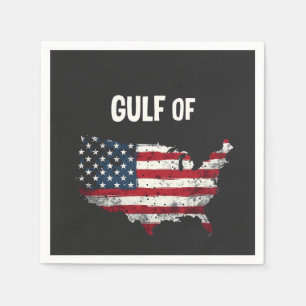 Golf von Amerika Funny Trump USA Map Flag Serviette