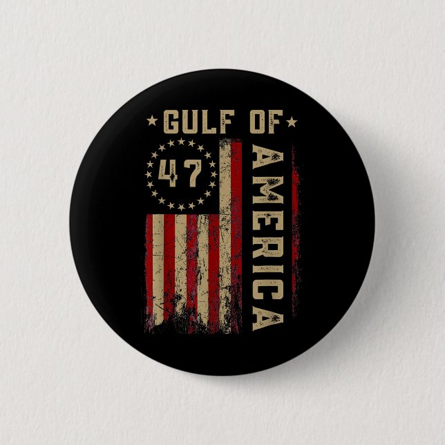 Golf von Amerika Funny United States Flag _18 Button (Vorderseite)