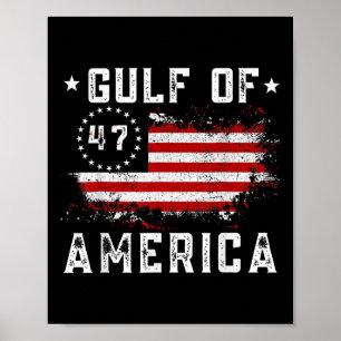 Golf von Amerika Funny United States Flag for Men  Poster