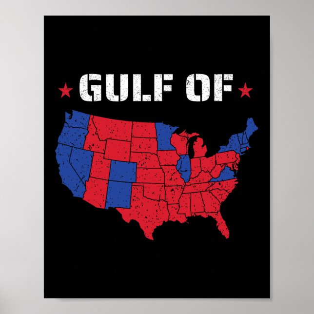 Golf von Amerika Funny US Flag Flagge 1 Poster (Vorne)