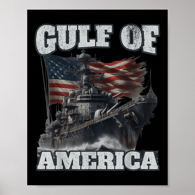 Golf von Amerika Funny US Flag Männer Frauen Poster (Vorne)