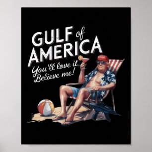 Golf von Amerika lustiger Trump Usa Beach Poster