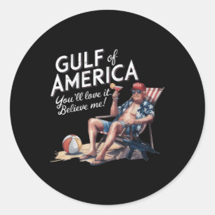 Golf von Amerika lustiger Trump Usa Beach Runder Aufkleber