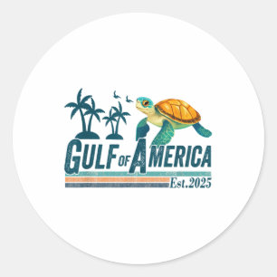 Golf von Amerika Osten 2025 Turtelgolf Mexiko Runder Aufkleber