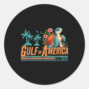 Golf von Amerika Osten 2025 Turtelgolf Mexiko Runder Aufkleber