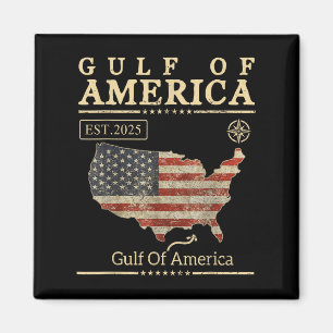 Golf von Amerika Ostsee 2025 Amerikanische Flag-Ka Magnet