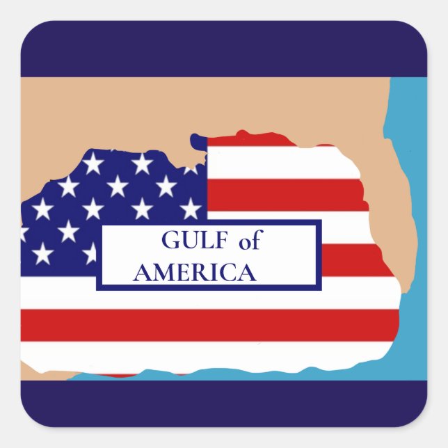GOLF VON AMERIKA QUADRATISCHER AUFKLEBER (Vorderseite)