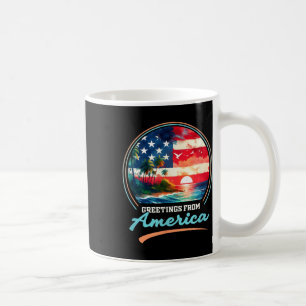 Golf von Amerika Retro Vintager Strand Kaffeetasse