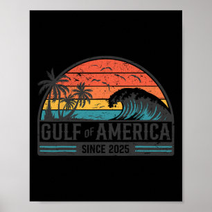 Golf von Amerika seit 2025 Retro Vintager Strand Poster