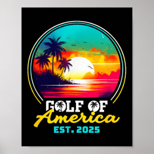 Golf von Amerika Shirt Est 2025 Retro Vintag B Poster