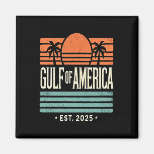 Golf von Amerika Sunset & amp; Palmen Trees Retro Magnet