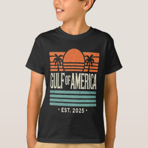 Golf von Amerika Sunset & amp; Palmen Trees Retro T-Shirt