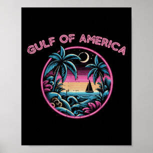 Golf von Amerika Sunset Rosa Retro Männer Frauen K Poster