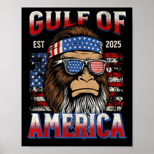 Golf von Amerika Trump Funny Bigfoot Mexiko Poster