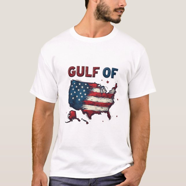Golf von Amerika USA Karte Trump USA Golf von Mexi T-Shirt (Vorderseite)
