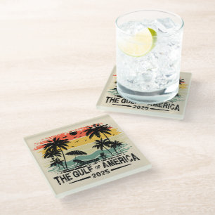 Golf von Amerika Vintages patriotisches amerikanis Glasuntersetzer