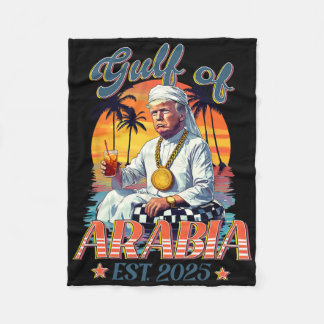 Golf von Arabien Ende 2025 Funny Trump Vintag Arab Fleecedecke