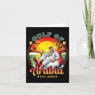 Golf von Arabien Ende 2025 Funny Trump Vintag Arab Karte