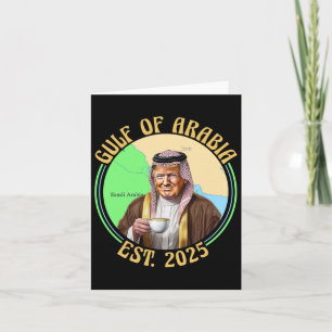 Golf von Arabien Ende 2025 Funny Trump Vintag Arab Karte