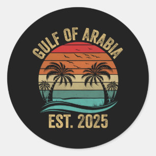 Golf von Arabien Ende 2025 Trump Arabischer Golf F Runder Aufkleber
