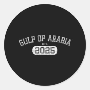 Golf von Arabien Ende 2025 Trump Arabischer Golf F Runder Aufkleber