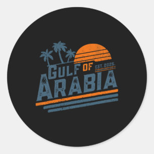 Golf von Arabien Ende 2025 Trump Arabischer Golf F Runder Aufkleber
