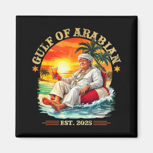 Golf von Arabien Est 2025 Der sonnige Trump Vintag Magnet