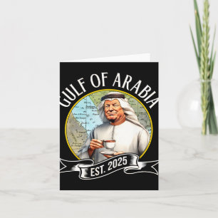 Golf von Arabien Est 2025 Lustig Trump Vintage  Karte
