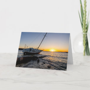 Golf von Breeze Segelboot Steg Sonnenuntergang Gru Karte