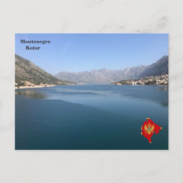 Golf von Kotor, Montenegro Postkarte (Vorderseite)