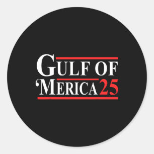 Golf von Merica 2025 Funny America 25 Runder Aufkleber