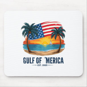 Golf von Merica USA-Flagge Sonnenuntergang Strand Mousepad