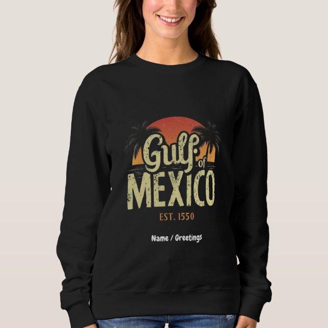 Golf von Mexiko am meisten. 1550 Retro Beach Vibe  Sweatshirt (Vorderseite)