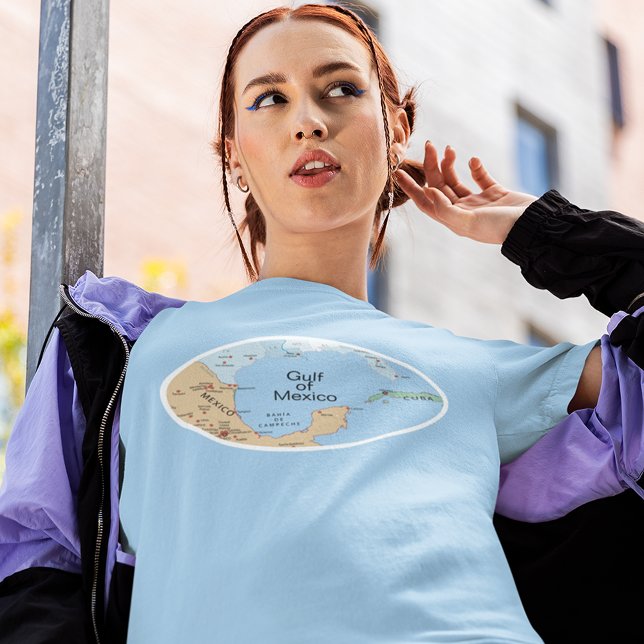 Golf von Mexiko bearbeitbar T-Shirt (Von Creator hochgeladen)