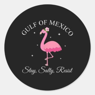 Golf von Mexiko Bleibe Sally Resist Runder Aufkleber