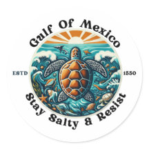 Golf von Mexiko Bleibe Salty & Resist #2 Stickers