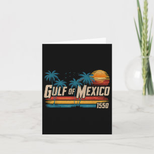 Golf von Mexiko Est 1550 Retro Vintage Strand Golf Karte