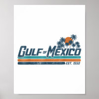 Golf von Mexiko Est 1550 Retro Vintager Strand