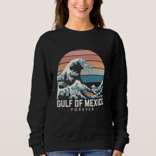 Golf von Mexiko Forever Retro Sonnenuntergang Well Sweatshirt