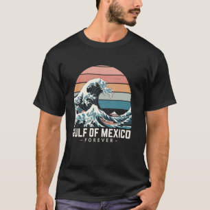 Golf von Mexiko Forever Retro Sonnenuntergang Well T-Shirt