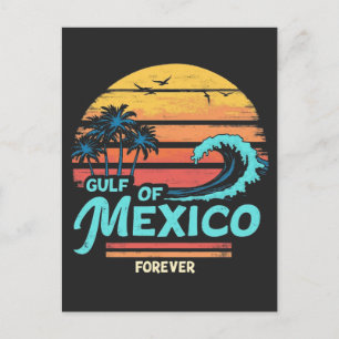 Golf von Mexiko Forever Vintag Beach Mexikanischer Ankündigungspostkarte