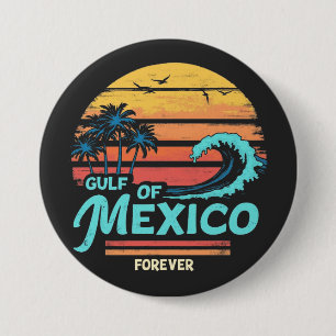 Golf von Mexiko Forever Vintage Beach Mexikanisch Button